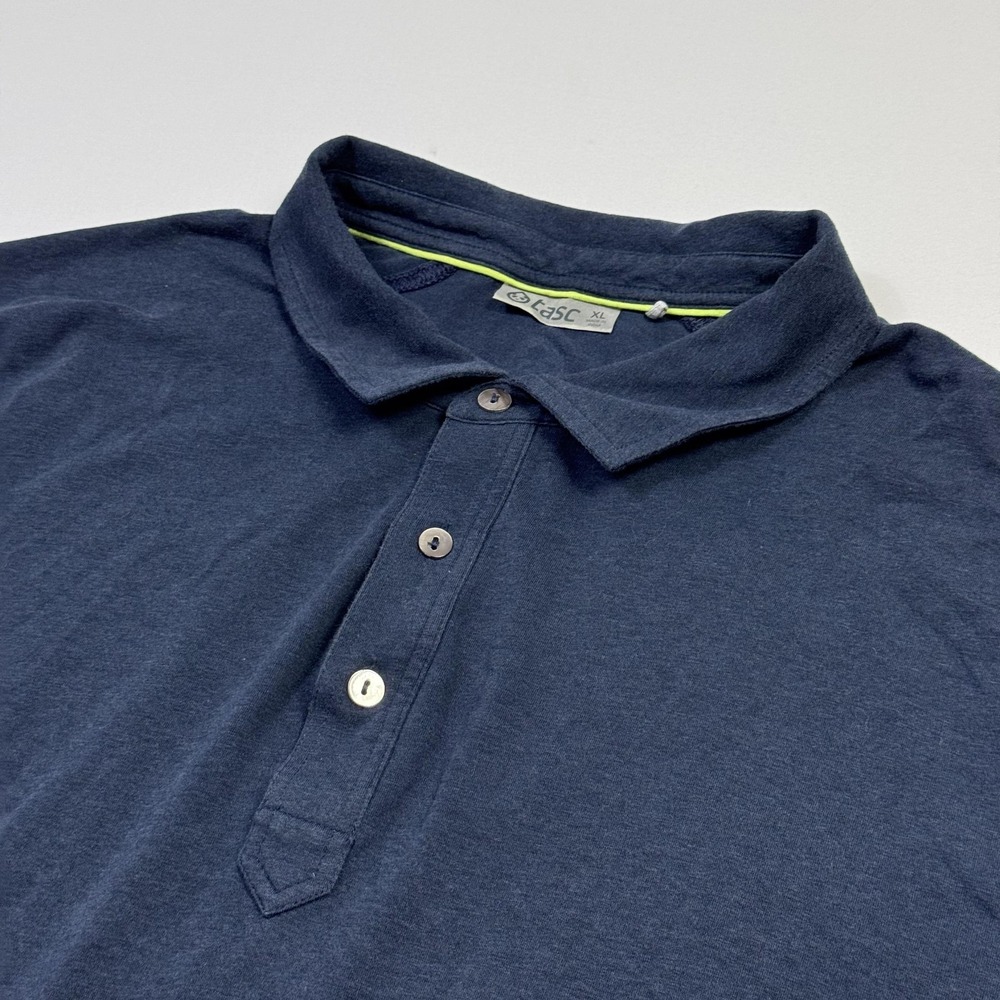 Tasc Performance Polo Shirt Mens XL Navy Bamboo Organic Cotton Stretch Golf